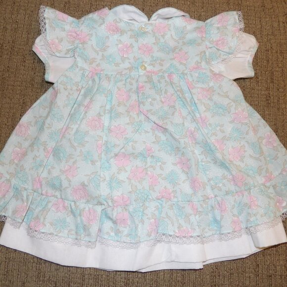 Floral Baby Dress and Pinafore Mayfair Size 18 Months Vintage - Picture 3 of 5